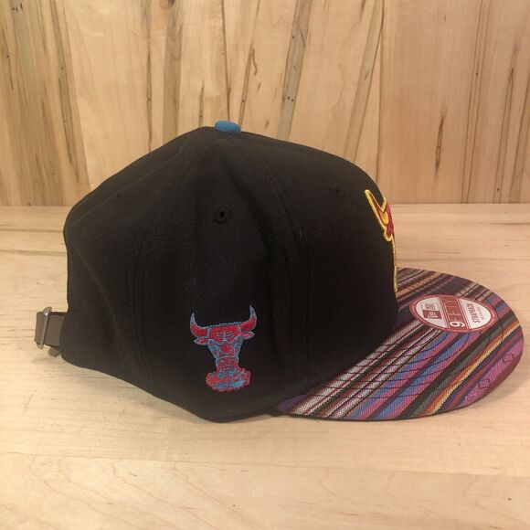 CHICAGO BULLS NEW ERA 9 FIFTY BLOCK MEDIUM LARGE SNAPBACK BLACK HAT WINDY CITY - Picture 6 of 9